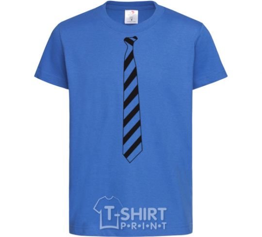 Kids T-shirt Striped tie royal-blue фото