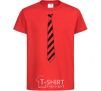 Kids T-shirt Striped tie red фото