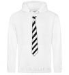 Men`s hoodie Striped tie White фото