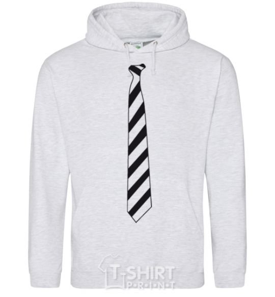 Men`s hoodie Striped tie sport-grey фото