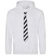 Men`s hoodie Striped tie sport-grey фото