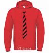 Men`s hoodie Striped tie bright-red фото