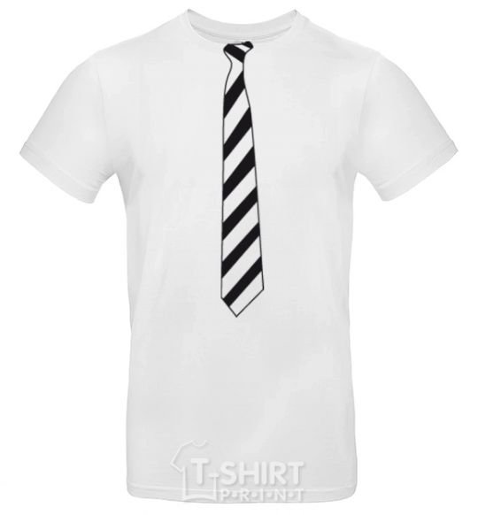 Men's T-Shirt Striped tie White фото