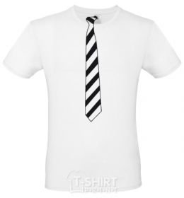 Men's T-Shirt Striped tie White фото