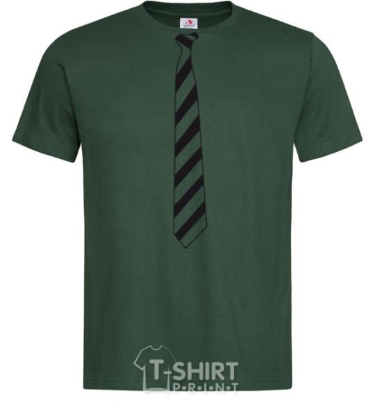 Men's T-Shirt Striped tie bottle-green фото