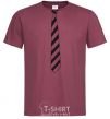 Men's T-Shirt Striped tie burgundy фото
