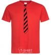 Men's T-Shirt Striped tie red фото