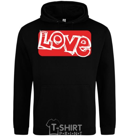 Men`s hoodie DRAWN LOVE black фото