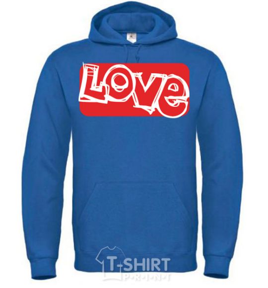 Men`s hoodie DRAWN LOVE royal фото