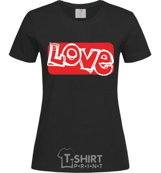 Женская футболка DRAWN LOVE Черный фото