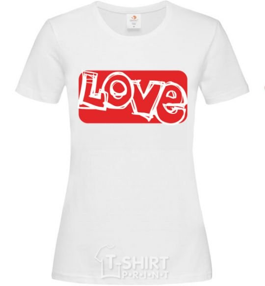 Женская футболка DRAWN LOVE Белый фото