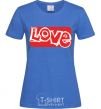Женская футболка DRAWN LOVE Ярко-синий фото