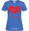 Women's T-shirt LOVING SMILE royal-blue фото