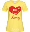 Women's T-shirt LOVING SMILE cornsilk фото