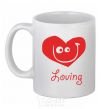 Ceramic mug LOVING SMILE White фото