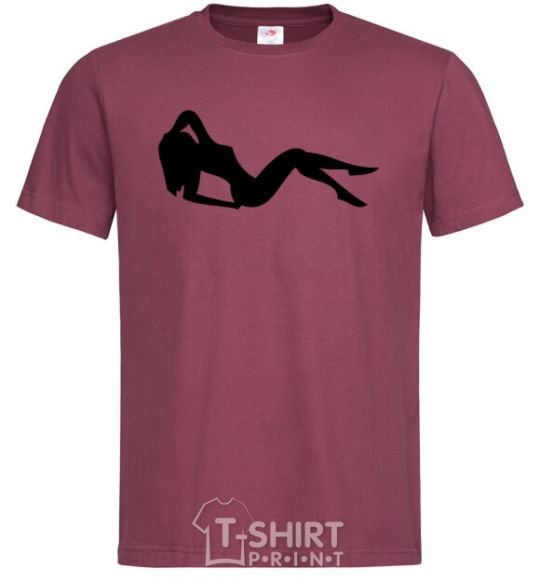 Men's T-Shirt GIRL burgundy фото