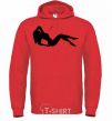 Men`s hoodie GIRL bright-red фото