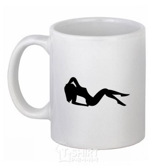 Ceramic mug GIRL White фото