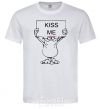 Мужская футболка KISS ME poster Белый фото