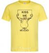 Men's T-Shirt KISS ME poster cornsilk фото