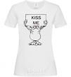 Women's T-shirt KISS ME poster White фото