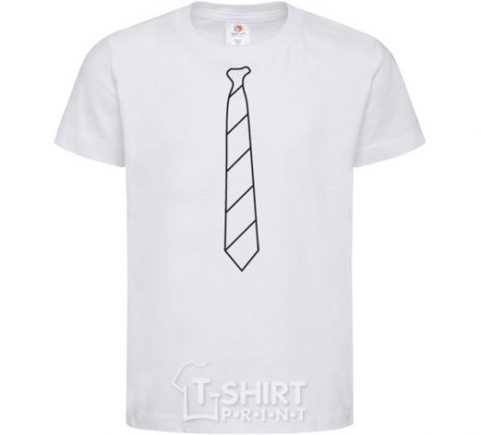 Kids T-shirt Light striped tie White фото
