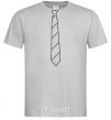 Men's T-Shirt Light striped tie grey фото