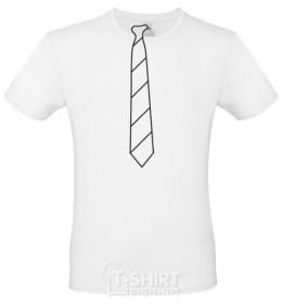 Men's T-Shirt Light striped tie White фото