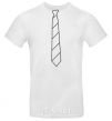 Men's T-Shirt Light striped tie White фото