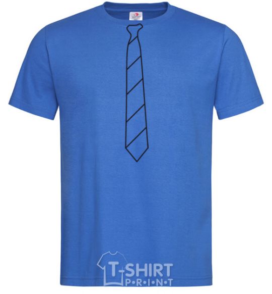 Men's T-Shirt Light striped tie royal-blue фото