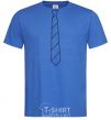 Men's T-Shirt Light striped tie royal-blue фото