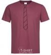 Men's T-Shirt Light striped tie burgundy фото