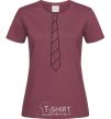 Women's T-shirt Light striped tie burgundy фото