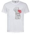 Мужская футболка TEDDY BEARS HEART Белый фото