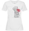 Women's T-shirt TEDDY BEARS HEART White фото