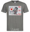 Men's T-Shirt TEDDY BEAR POSTCARD dark-grey фото