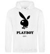 Мужская толстовка (худи) PLAYBOY APPLE Белый фото