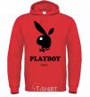 Мужская толстовка (худи) PLAYBOY APPLE Ярко-красный фото