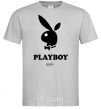 Men's T-Shirt PLAYBOY APPLE grey фото