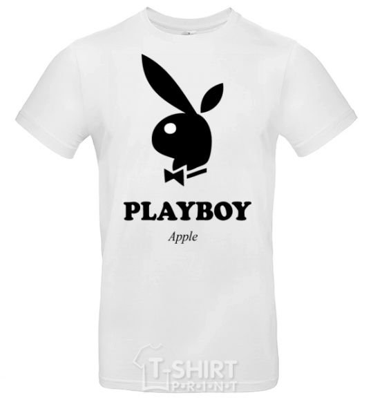 Men's T-Shirt PLAYBOY APPLE White фото