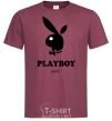 Men's T-Shirt PLAYBOY APPLE burgundy фото