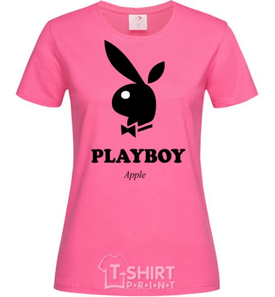 Women's T-shirt PLAYBOY APPLE heliconia фото