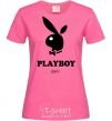 Женская футболка PLAYBOY APPLE Ярко-розовый фото