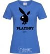 Women's T-shirt PLAYBOY APPLE royal-blue фото