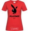 Women's T-shirt PLAYBOY APPLE red фото