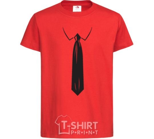 Kids T-shirt Tie BLACK red фото