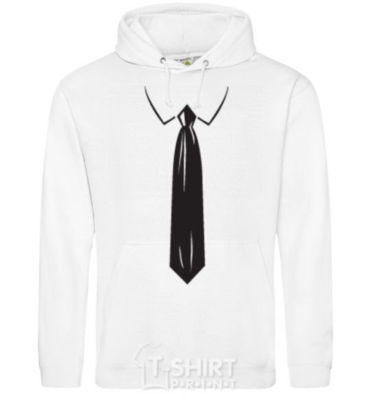 Men`s hoodie Tie BLACK White фото