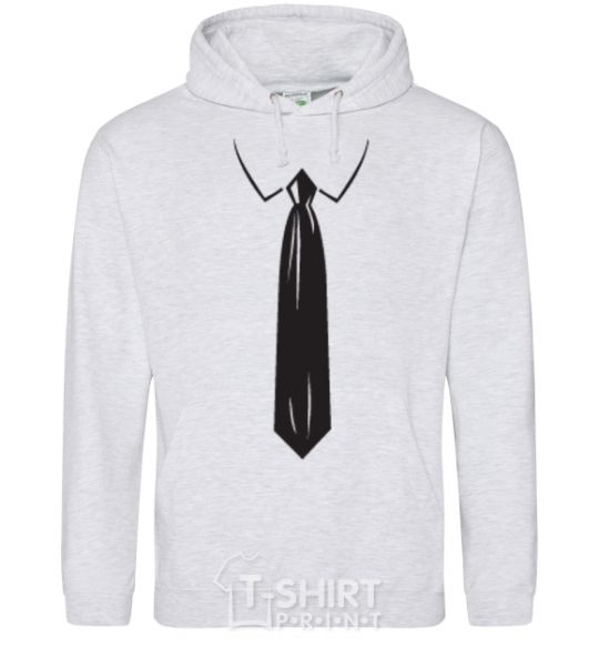 Men`s hoodie Tie BLACK sport-grey фото