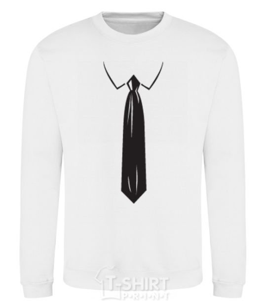 Sweatshirt Tie BLACK White фото