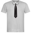 Men's T-Shirt Tie BLACK grey фото